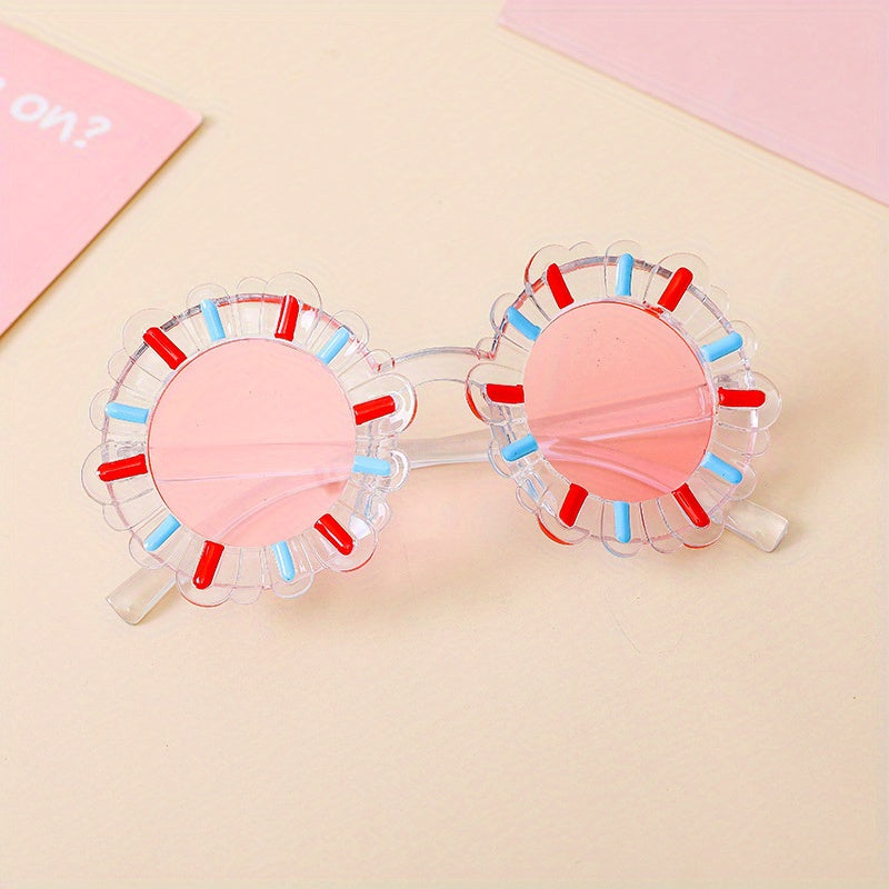 Kids Flower Sunglasses UV Protection For Party