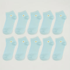Floral Print Crew Socks for Women, Comfy & Breathable Short Stockings