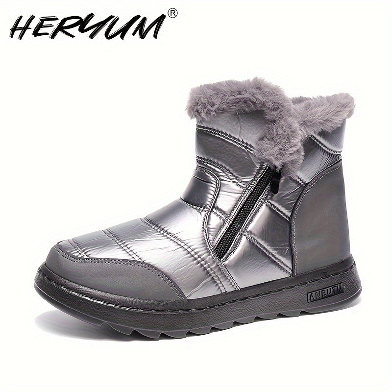 Women's Waterproof Winter Snow Boots Faux Fur Lined Warm Mid Tube Boot