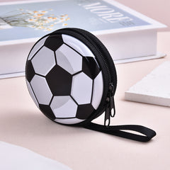 Kids Football Zipper Coin Purse Student Wallet For Boys And Girls