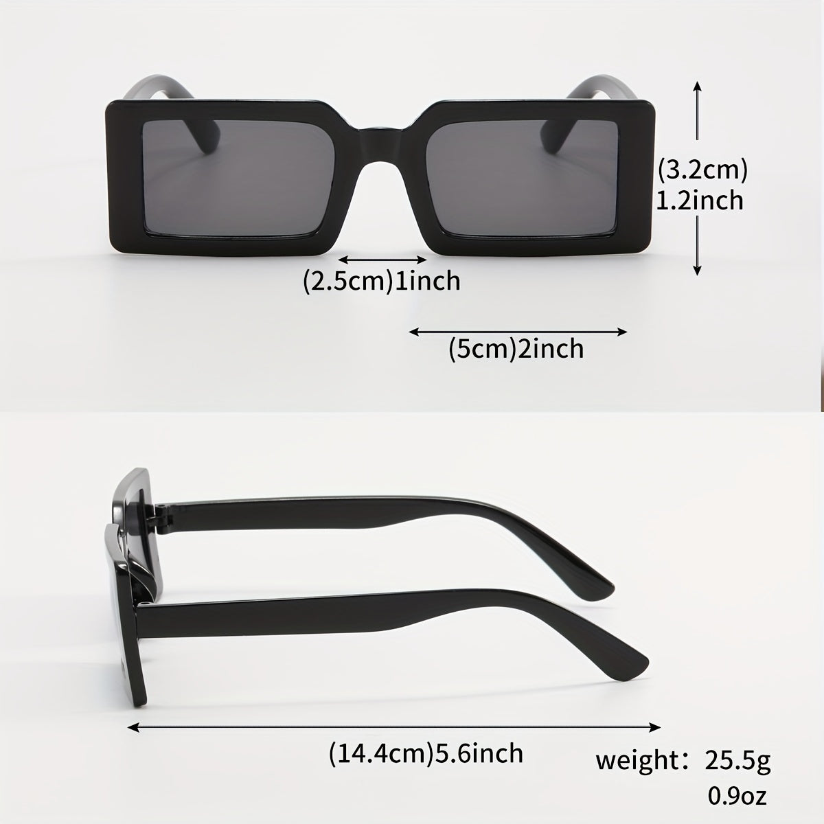 Y2K Rectangle Frame Sunglasses For Women Men Punk UV400