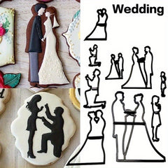 9 Styles Fondant Cake Decorating Molds Set Plastic Cutter Baking Tools