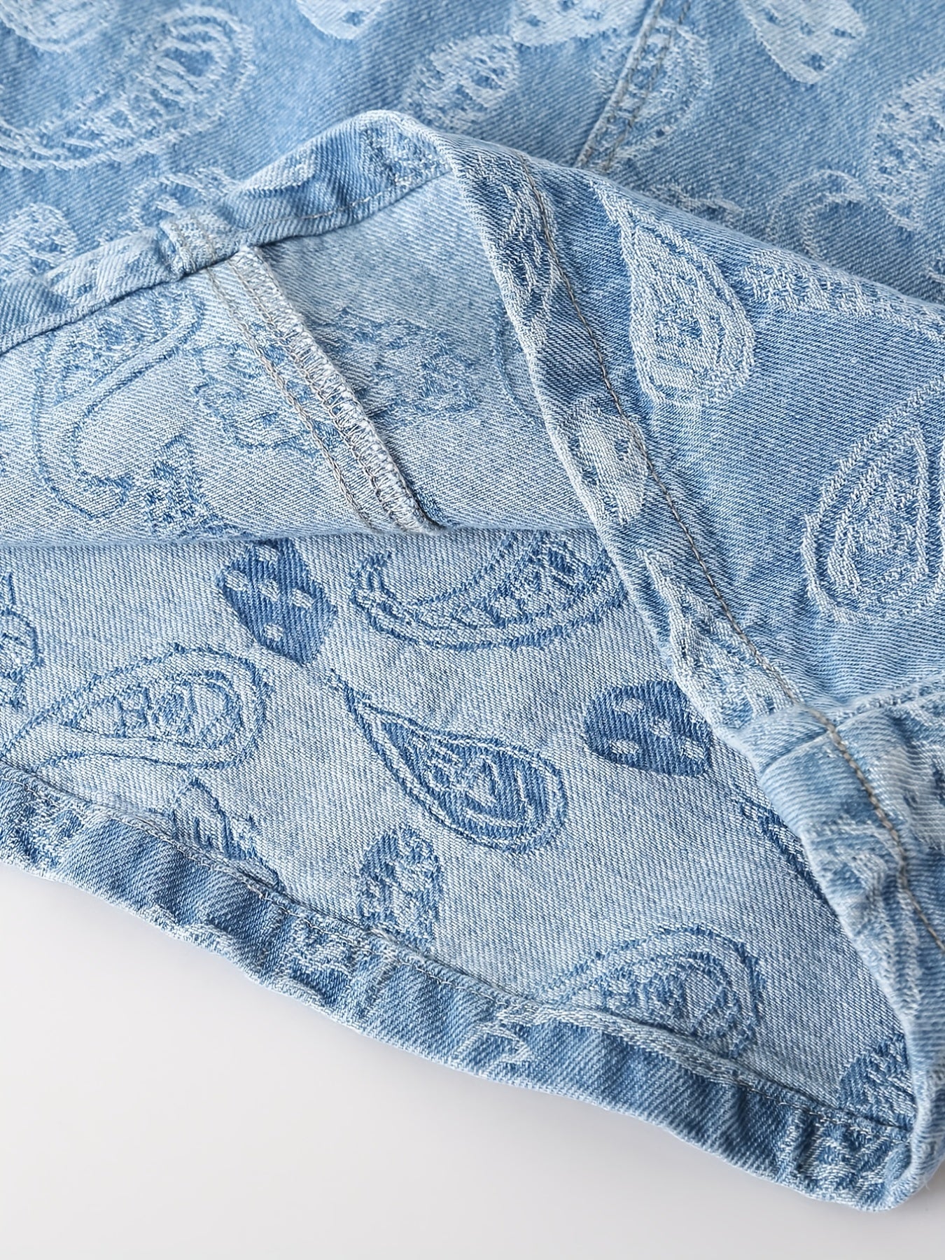 Girls' Swirls Print Casual Denim Overall Dress