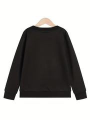 Girls' Pink Skeleton Sweatshirt, Long Sleeve Top