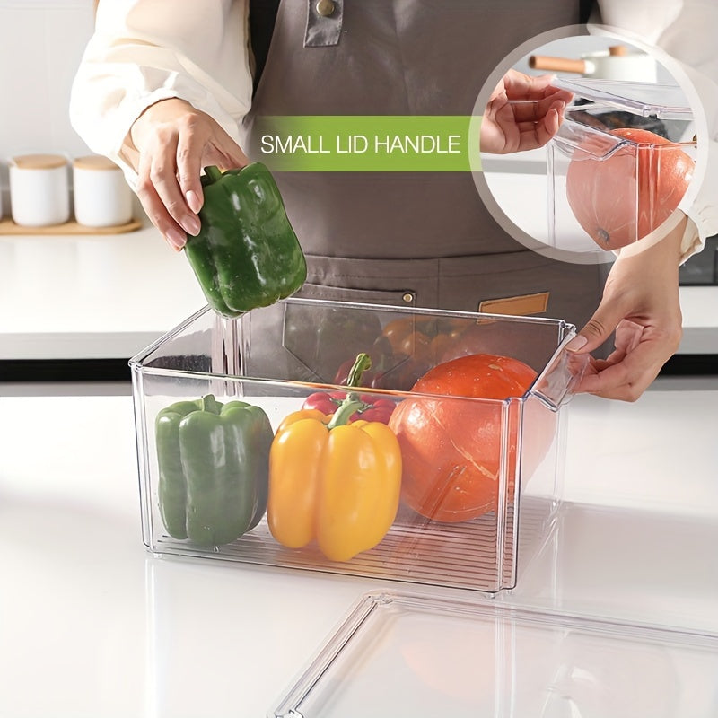 3pcs Refrigerator Storage Box Transparent Food Fresh-keeping Kitchen Accessories