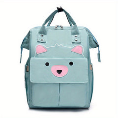Large Capacity Cartoon Bear Diaper Backpack for Mom