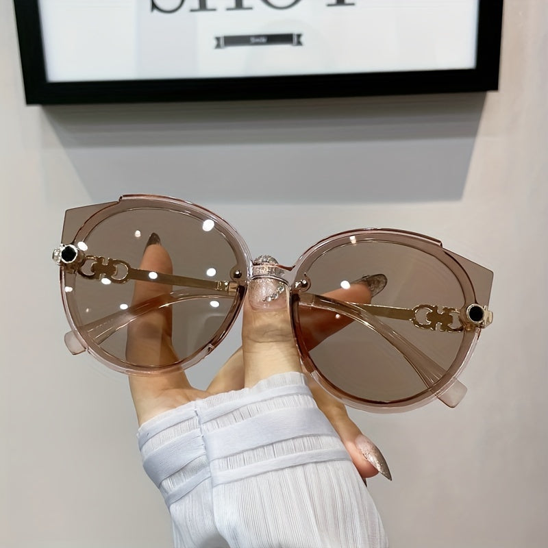 Large Cat Eye Sunglasses Casual Gradient UV400