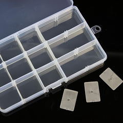 15 Grids Transparent Storage Box Detachable Sewing Plastic Fishing Tackle Box