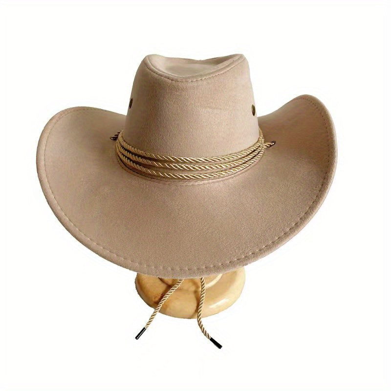 Western Cowboy Cowgirl Hat Jazz Sun Hat Beach Cap Unisex Cowboy Hats