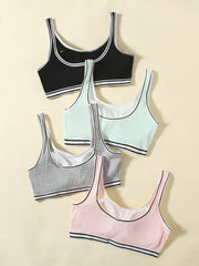 4pcs Solid Sports Bra Set in Various Colors