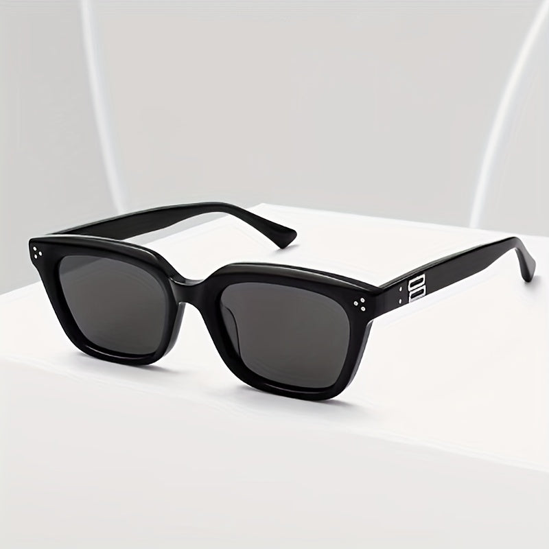 Men's Square Frame UV Protection Driving Sunglasses with Box