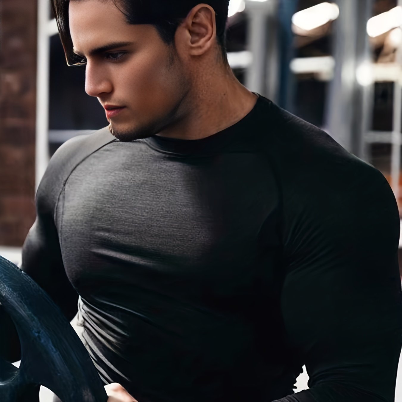 Men's Quick Drying Long Sleeve Sports T-Shirt for Running Gym Training