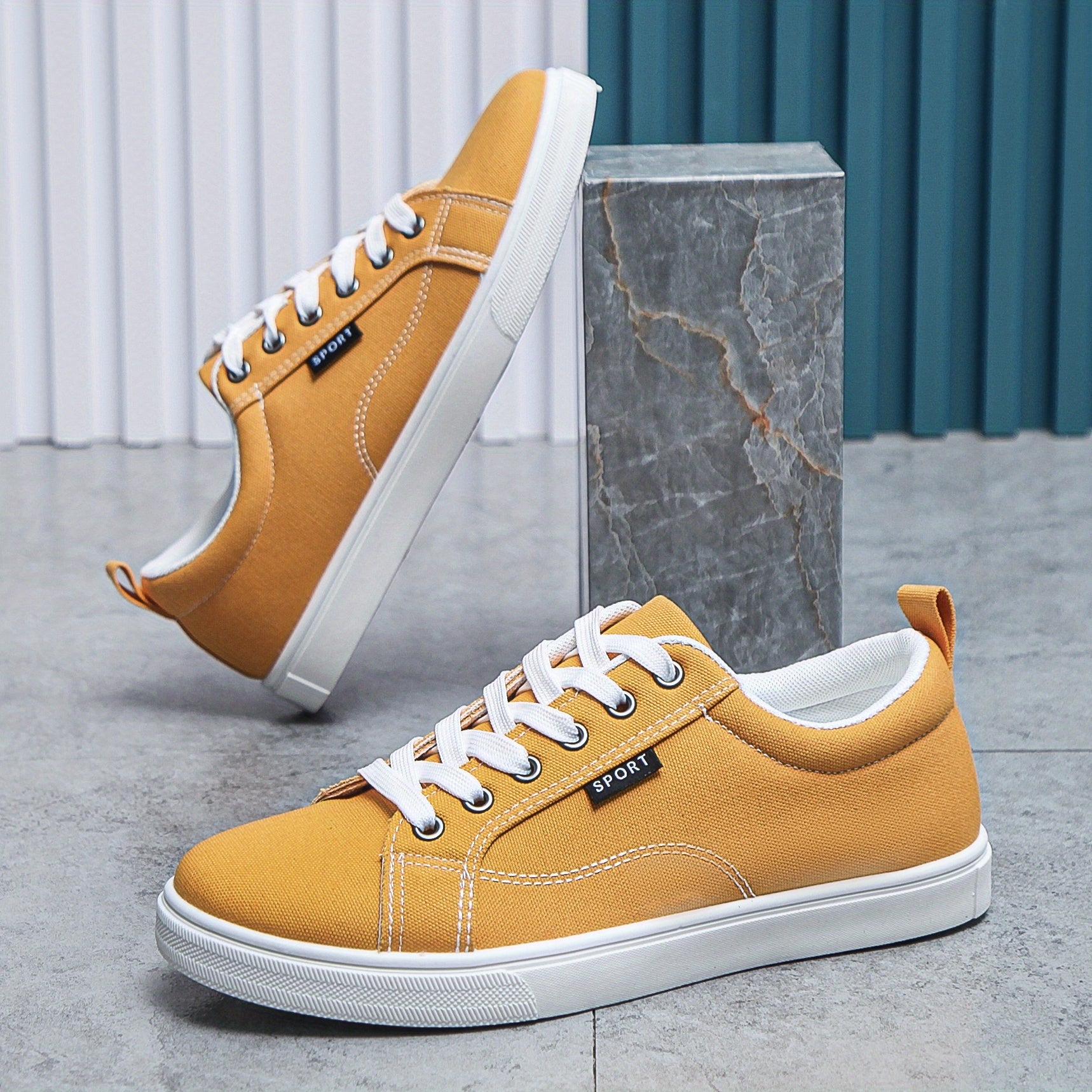 Men's Canvas Skate Shoes Casual Outdoor Walking Sneakers