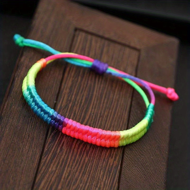 Adjustable Woven Bracelet Rope Chain Men's Women's Jewelry