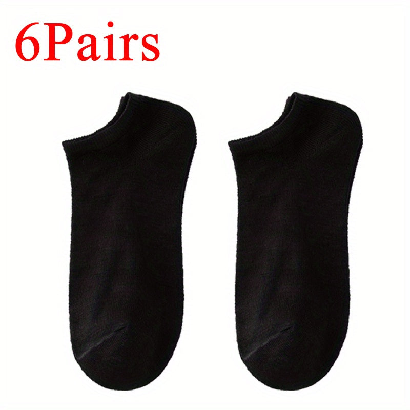6 Pairs Cotton Mid-Calf Socks for Men and Women