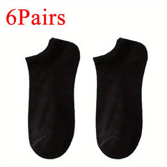 6 Pairs Cotton Mid-Calf Socks for Men and Women