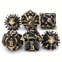 Metal Dice Squid Monster Hand Punk Halloween 7 Hollow Polyhedral Dice