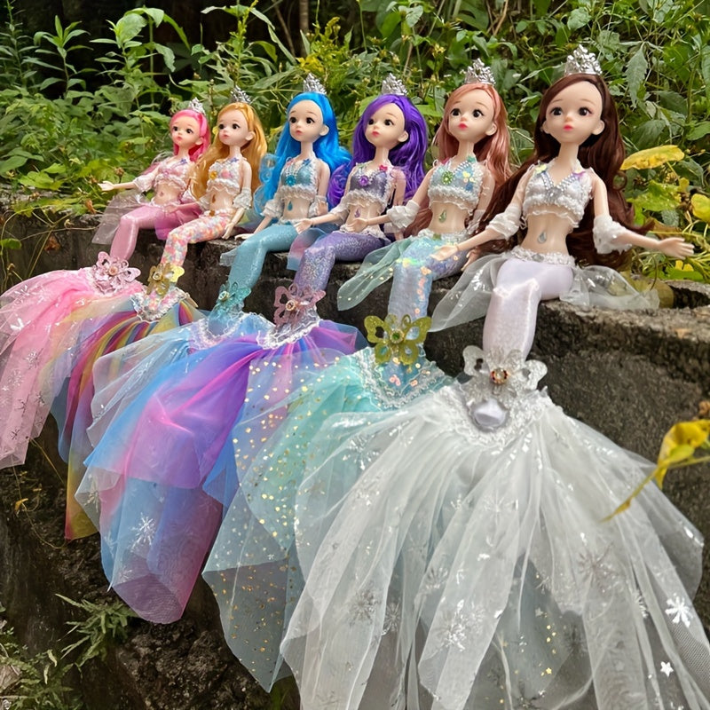 17" Princess Mermaid Doll Girl Birthday Gift Toy Play House Dress Up Decoration