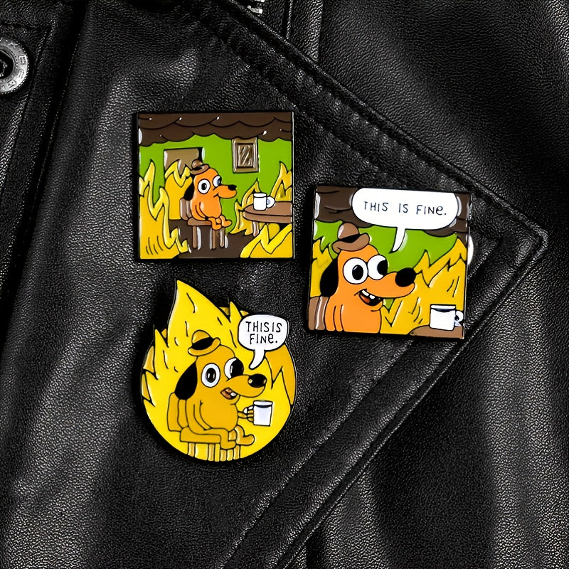 Creative Cartoon Dog Alloy Brooch