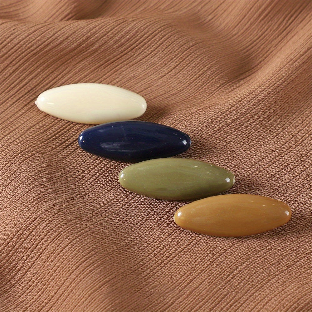 4pcs Oval Scarf Pin Brooch Hijab Shawl Clip Sweater Buckle Women