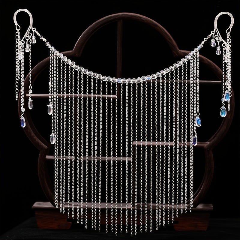 Hanfu Ancient Style Veil Tassel Ears Costume Cover Face Jewelry