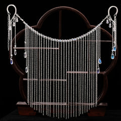 Hanfu Ancient Style Veil Tassel Ears Costume Cover Face Jewelry