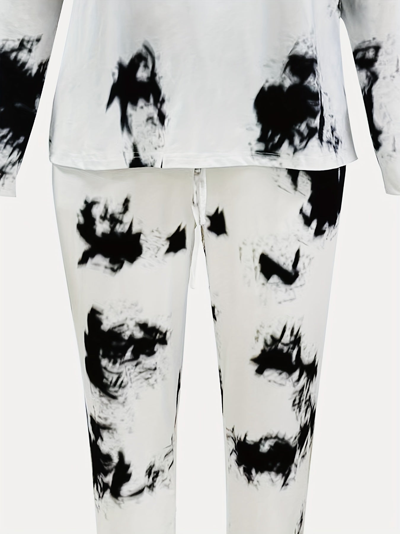 Tie Dye Long Sleeve Top & Tapered Leg Pants Set