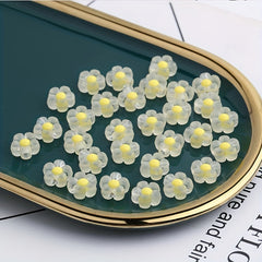 20pcs 12mm Matte Acrylic Flower Beads DIY Jewelry Bracelet