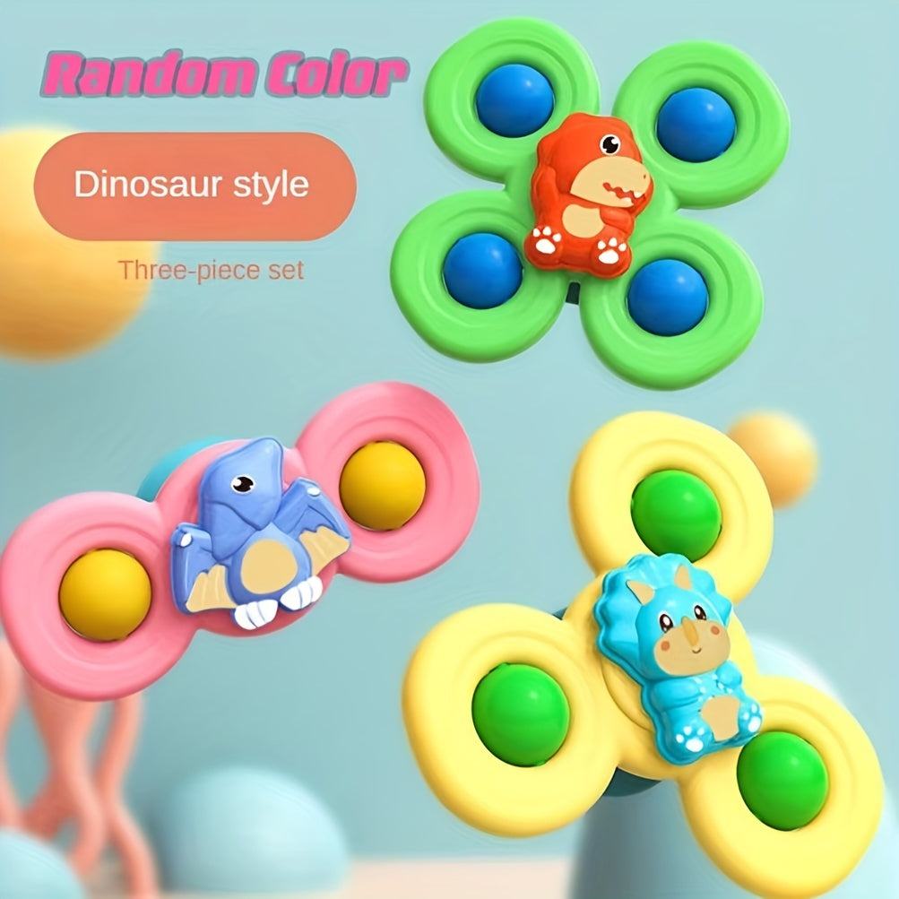 3pcs Baby Suction Cup Spinning Top Toys Window Spinner