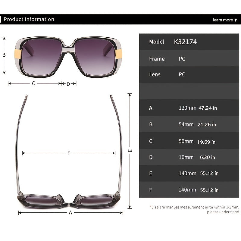 Thick Frame Sunglasses Transparent Rim Sun Glasses For Women Girls