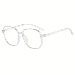 Square Clear Lens Glasses For Women Men Casual Jelly Frame Anti Light Glasses