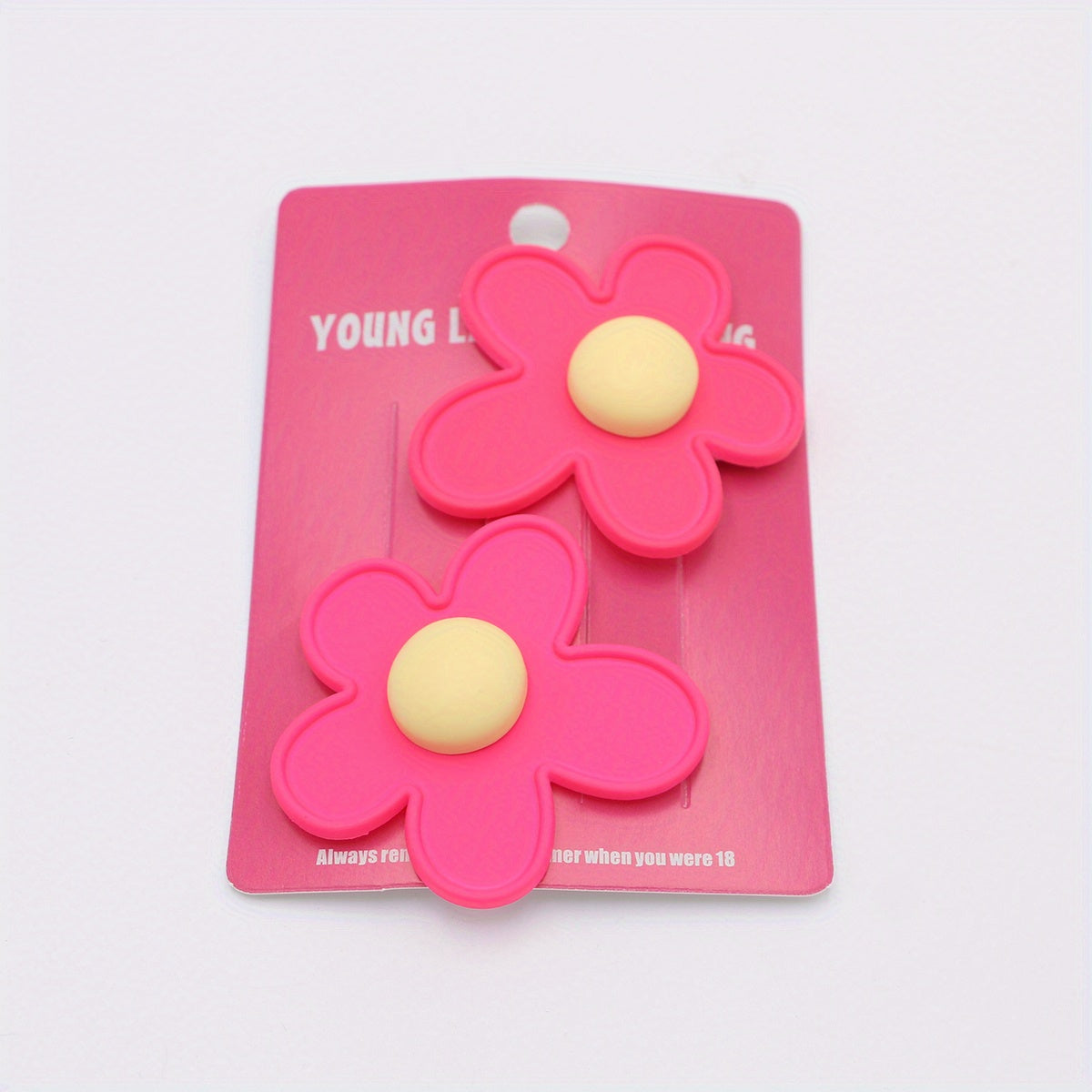 2Packs Flower Hair Clip Barrette Retro Floral Hair Clips Girls Women Kids