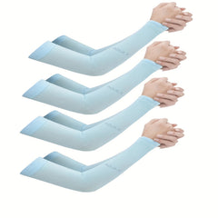 4 Pairs Set Unisex Summer Ice Sleeves Sun Protection Arm Guards Four Colors