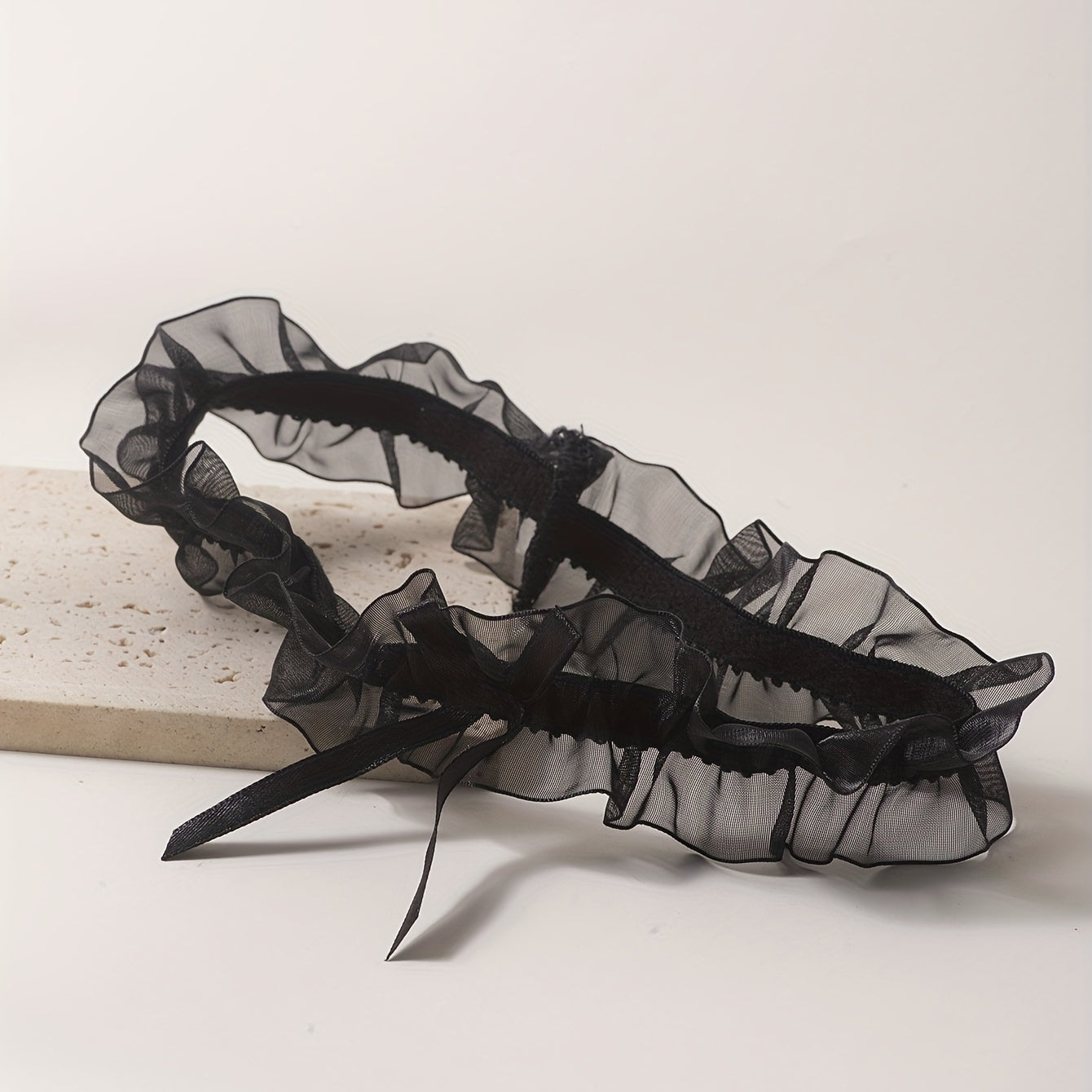 Elastic Lace Band With Bowknot for Wedding