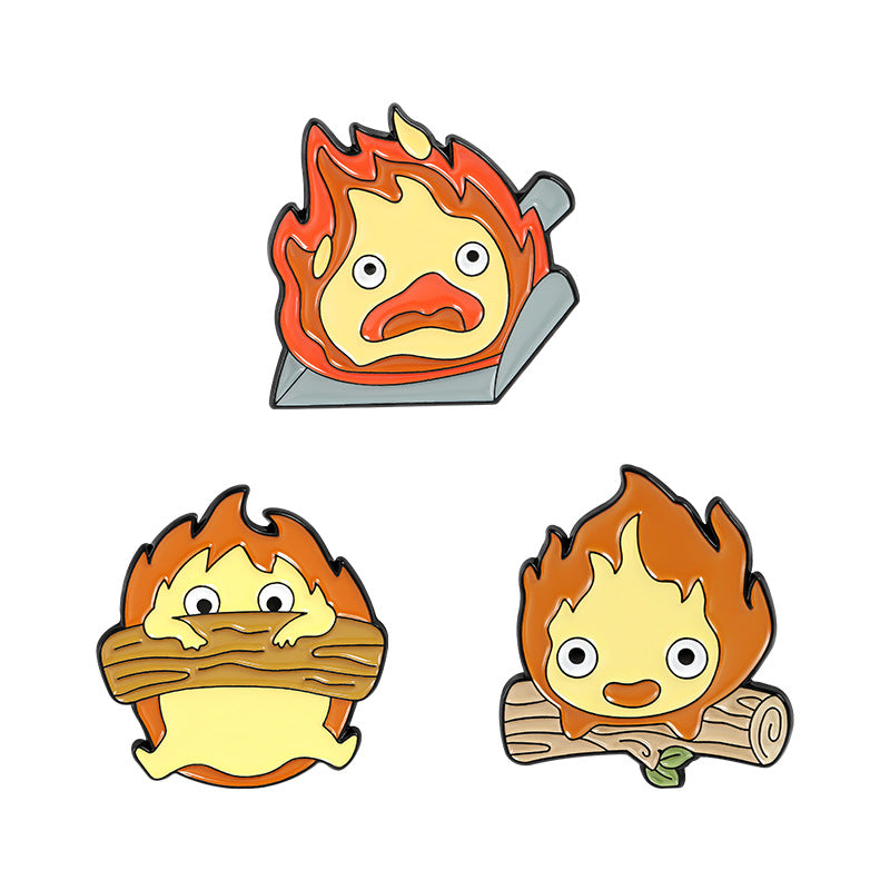 Flame Matchman Enamel Pin for Backpacks