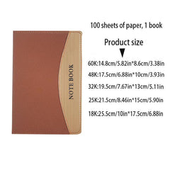 PU Leather Notebook 60K 18K Horizontal Line Business Office Learning