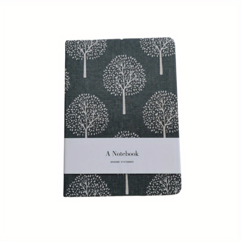 Floral Printed Linen Cloth Notebook A5 Hard Cover Notepad