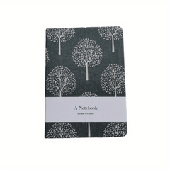 Floral Printed Linen Cloth Notebook A5 Hard Cover Notepad