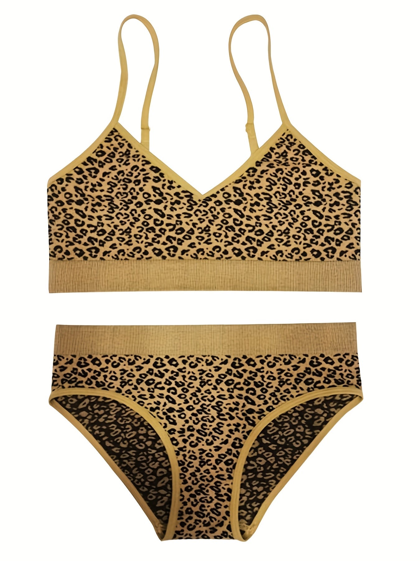 Leopard Print Lingerie Set Bra & Panties