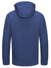 Men's Casual Hooded Softshell Jacket Zipper Pockets Windbreaker