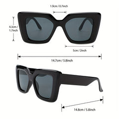 Rectangular Frame Sunglasses Classic Cat Eye Sunshade Eyewear