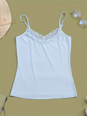3pcs Lace V Neck Cami Top Lounge Tops