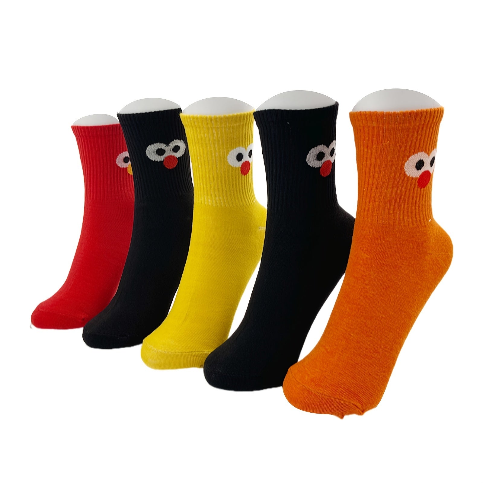 Comfy Bird Pattern Crew Socks for Women