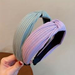 Colourful Bowknot Headband Wide Hair Hoop for Women Girls