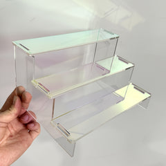 3-Layer Colored Acrylic Display Rack for Collection Pop Figures Toys