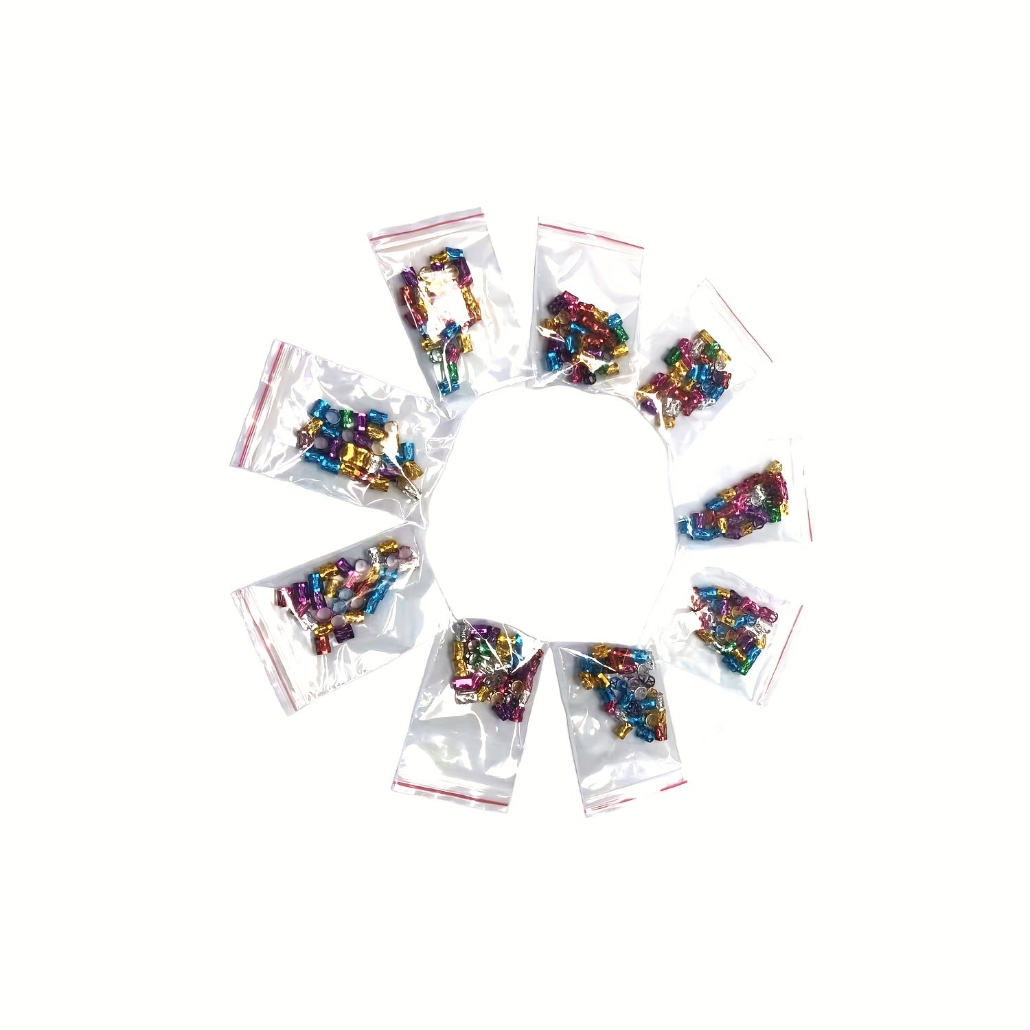 Colorful Dreadlock Hair Ring Metal Hair Styling Accessories