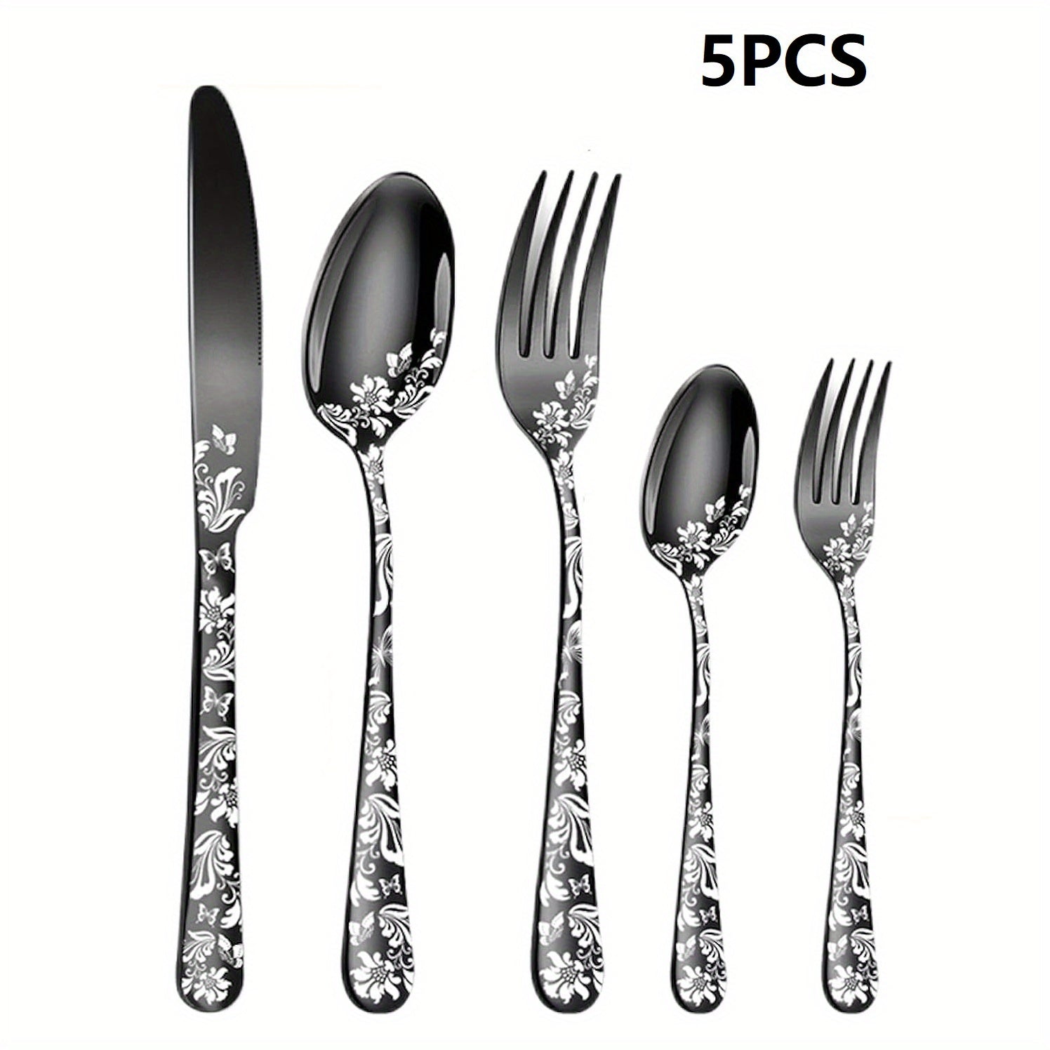 20PCS Christmas Stainless Steel Cutlery Set with Steak Fork