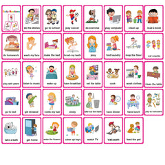 Daily Routines Flashcards for Beginning Reading
