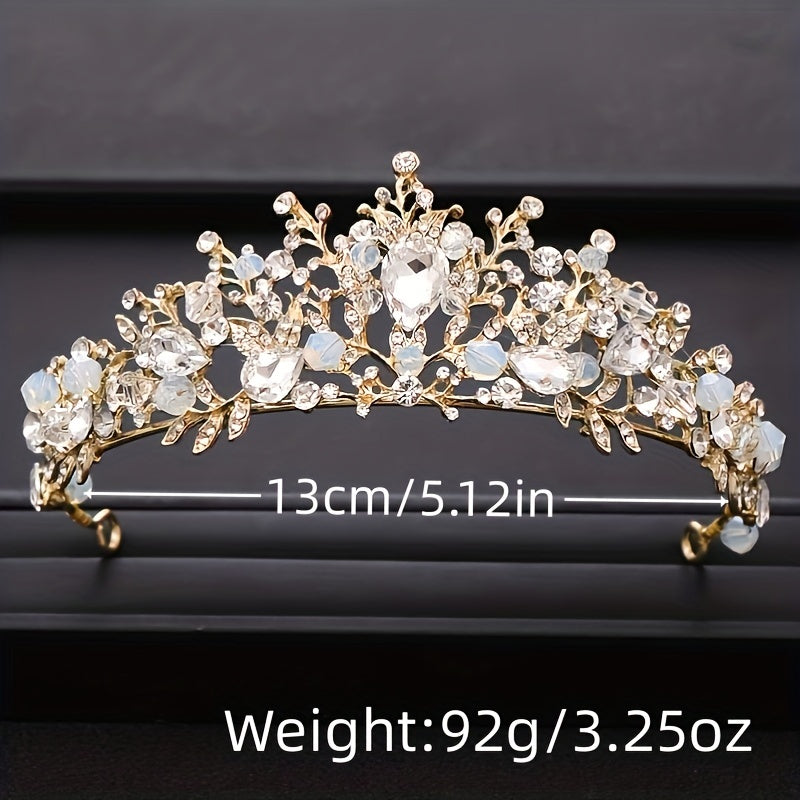 Crystal Crown Tiara Rhinestone Hair Accessories Set