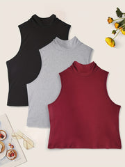 3-Piece Plus Size Casual Tank Top Set
